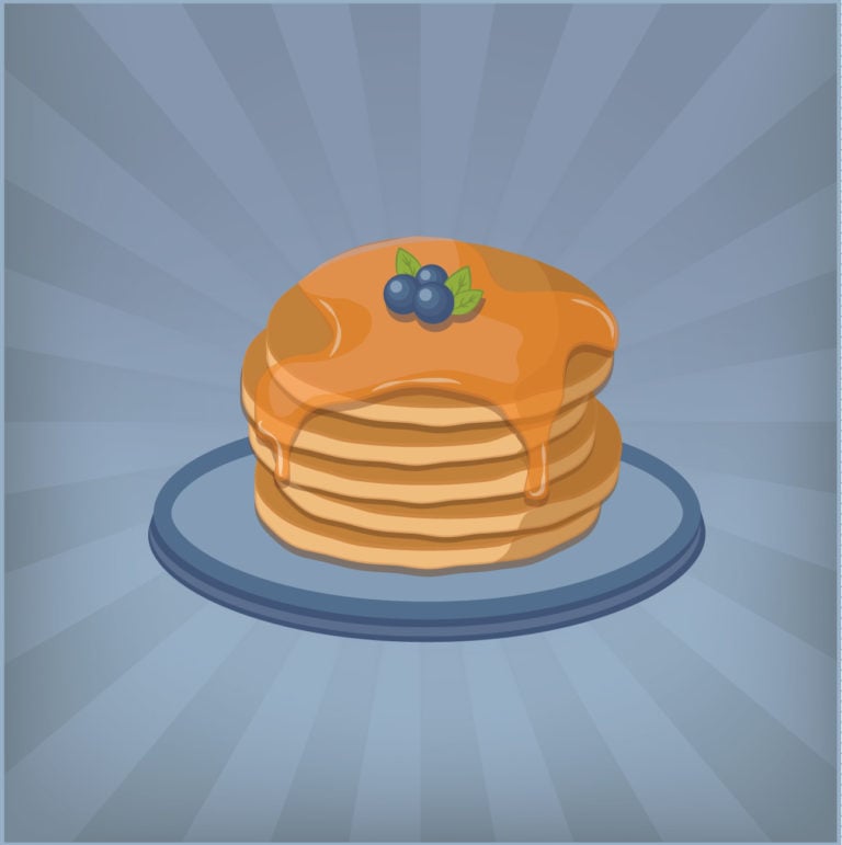 pancake-flat