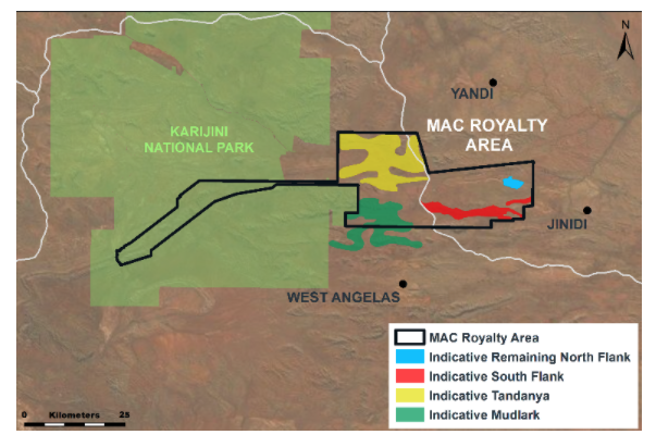 Mining Area C royalty coverage. Source: Deterra Website