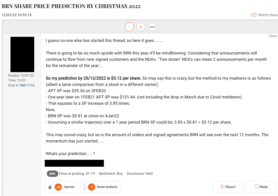 Source: BRN price prediction on HotCopper