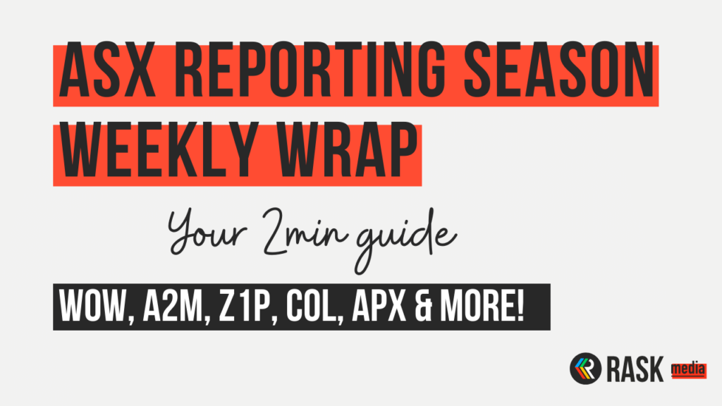 ASX shares reporting recap: A2M, Z1P, WOW & more