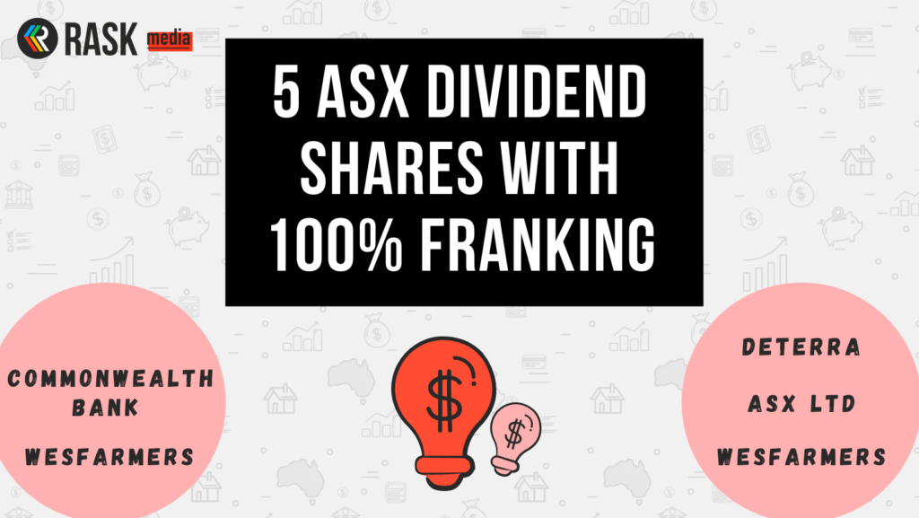 5 ASX dividend shares with 100% franking I’d buy today