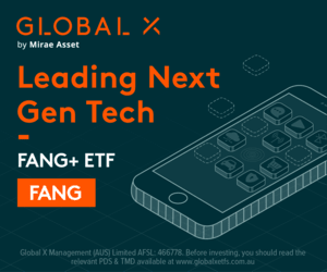 FANG ETF global X advert, square