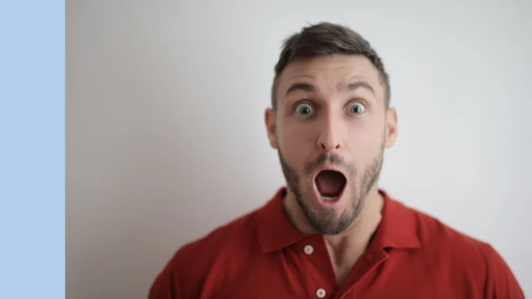 Man looks shocked at surprising news